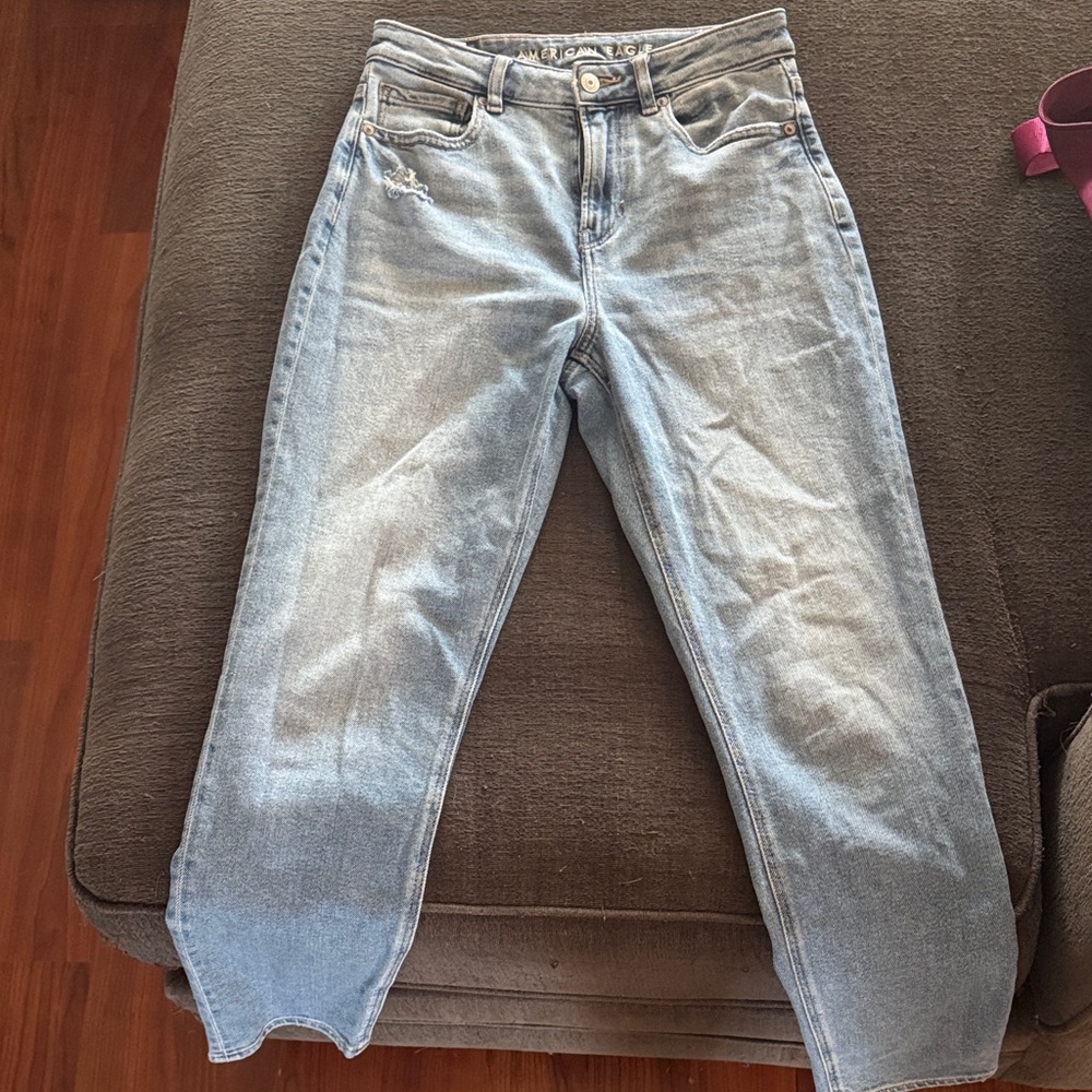American Eagle Outfitters Light Blue Straight Leg Jeans